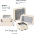 Caraway 13pc Glass Food Storage Container Set - Easy to Store, Non Toxic Lunch Box - with Glass Lids - Includes Storage Organizer - Cream