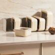 Caraway 13pc Glass Food Storage Container Set - Easy to Store, Non Toxic Lunch Box - with Glass Lids - Includes Storage Organizer - Sage