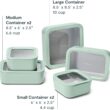 Caraway 13pc Glass Food Storage Container Set - Easy to Store, Non Toxic Lunch Box - with Glass Lids - Includes Storage Organizer - Mist