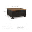 Signature Design by Ashley Valebeck Coffee Table with Lift Top