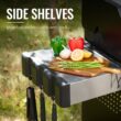 Royal Gourmet Cabinet Style Silver 4 -Burner Liquid Propane Gas Grill 1 -Side Burner