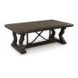 Signature Design by Ashley Maylee Traditional Rectangular Coffee Table in Dark Brown