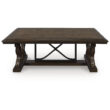Signature Design by Ashley Maylee Traditional Rectangular Coffee Table in Dark Brown