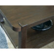 Signature Design by Ashley Breckington Dark Brown Wood Finish Coffee Table with Lower Shelf Storage