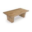 Signature Design by Ashley Kristiland Casual Rectangular Coffee Table with Storage Shelf in Light Brown