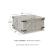 Signature Design by Ashley Carynhurst Whitewash Farmhouse Lift-Top Storage Coffee Table