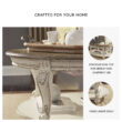 Signature Design by Ashley Realyn Oval Coffee Table with White Frame and Brown Distressed Wood Top