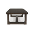 Signature Design by Ashley Breckington Modern Dark Brown Rectangular Coffee Table with Solid Wood Edge
