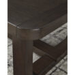 Signature Design by Ashley Breckington Modern Dark Brown Rectangular Coffee Table with Solid Wood Edge