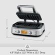 Breville the Smart Waffle Pro 2 Slice Waffle Maker, BWM620XL, Brushed Stainless Steel