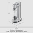 Breville BCA800BSS InFizz Fusion Sparkling Water and Beverage Carbonator, CO2 Cylinder Not Included, Brushed Stainless Steel