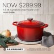 Le Creuset Enameled Cast Iron Signature Deep Round Oven, 6.5 qt., White