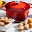 Le Creuset Enameled Cast Iron Signature Deep Round Oven, 6.5 qt., Cerise