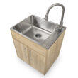 Presenza 28-in x 22-in 1 -Basin Light Oak Drop-in Laundry sink with Cabinet with Drain with Faucet