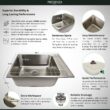 Presenza 28-in x 22-in 1 -Basin Light Oak Drop-in Laundry sink with Cabinet with Drain with Faucet