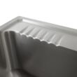 Presenza 28-in x 22-in 1 -Basin Brushed Steel Drop-in Utility tub with Faucet