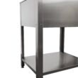 Presenza 28-in x 22-in 1 -Basin Brushed Steel Drop-in Utility tub with Faucet