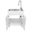 Presenza 28-in x 22-in 1 -Basin White Drop-in Laundry sink with Cabinet with Drain with Faucet