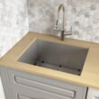 Ruvati 24-in x 18-in 1 -Basin Stainless Steel Undermount Laundry sink with Drain