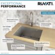 Ruvati 24-in x 18-in 1 -Basin Stainless Steel Undermount Laundry sink with Drain