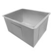 Ruvati 24-in x 18-in 1 -Basin Stainless Steel Undermount Laundry sink with Drain