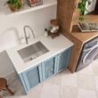 Ruvati 24-in x 18-in 1 -Basin Stainless Steel Undermount Laundry sink with Drain