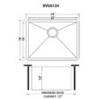 Ruvati 24-in x 18-in 1 -Basin Stainless Steel Undermount Laundry sink with Drain