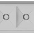 KoolMore 22-in x 52-in 2 -Basin Stainless Steel Freestanding Utility tub with Drain