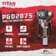 TITAN POST DRIVERS Titan PGD2875 3.25 In Barrel 1.3 HP Gas Powered Fence Post Driver Pole Pounder