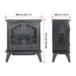 EdenDirect 23.78-in W 5118 -BTU Black-2 Wood and metal Corner Infrared quartz Electric Stove with Thermostat and Remote