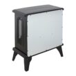 EdenDirect 23.78-in W 5118 -BTU Black-2 Wood and metal Corner Infrared quartz Electric Stove with Thermostat and Remote