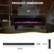 EdenDirect 60-in W Black Wall mount LED Electric Fireplace with Remote Control Included