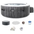 Intex 28439EP PureSpa Plus Greywood Inflatable Bubble Jet Spa 77 x 28 Inches