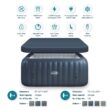 Wave 130 Jet 6 -Person Inflatable Square Hot Tub (Cover Included)