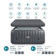 Wave 130 Jet 6 -Person Inflatable Square Hot Tub (Cover Included)