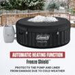 Coleman Miami 2-4 Person AirJet Inflatable Hot Tub with Cover Black 71 Inchesx26 Inches