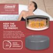 Coleman Miami AirJet Round Inflatable Hot Tub with EnergySense Cover Black