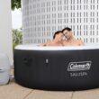 Coleman Miami AirJet Round Inflatable Hot Tub with EnergySense Cover Black