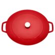 STAUB Cast Iron 6.25-qt Shallow Oval Dutch Oven - Cherry