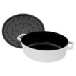 STAUB Cast Iron 6.25-qt Shallow Oval Dutch Oven - White