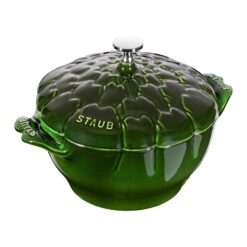 STAUB Cast Iron 3-qt Artichoke Cocotte - Basil