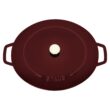 STAUB Cast Iron 6.25-qt Shallow Oval Dutch Oven - Grenadine