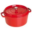 STAUB Cast Iron Round Cocotte Dutch Oven 7-quart serves 7-8 Made in France Cherry