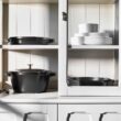 STAUB Cast Iron Set 4-pc Stackable Space-Saving Cookware Set Dutch Oven with Universal Lid Made in France Matte Black