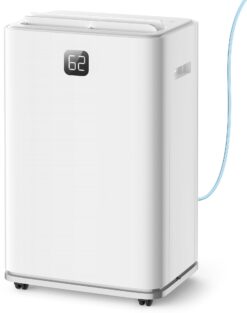 Elexnux 150 -Pint Large Room Dehumidifier For Basements , Bathrooms , Crawlspaces with Built-In Pump White