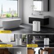 Elexnux 150 -Pint Large Room Dehumidifier For Basements , Bathrooms , Crawlspaces with Built-In Pump White