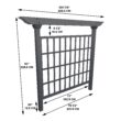 Vita Cedar 79.5-in W x 90-in H Charcoal Cedar Garden Trellis For Climbing Plants For Cucumbers For Roses For Tomatoes
