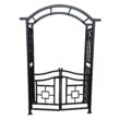 Oakland Living 4.92-ft W x 7.15-ft H Arched Black Extruded aluminum Garden Arbor