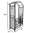 Oakland Living 4.92-ft W x 7.15-ft H Arched Black Extruded aluminum Garden Arbor