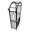 Oakland Living 4.92-ft W x 7.15-ft H Arched Black Extruded aluminum Garden Arbor